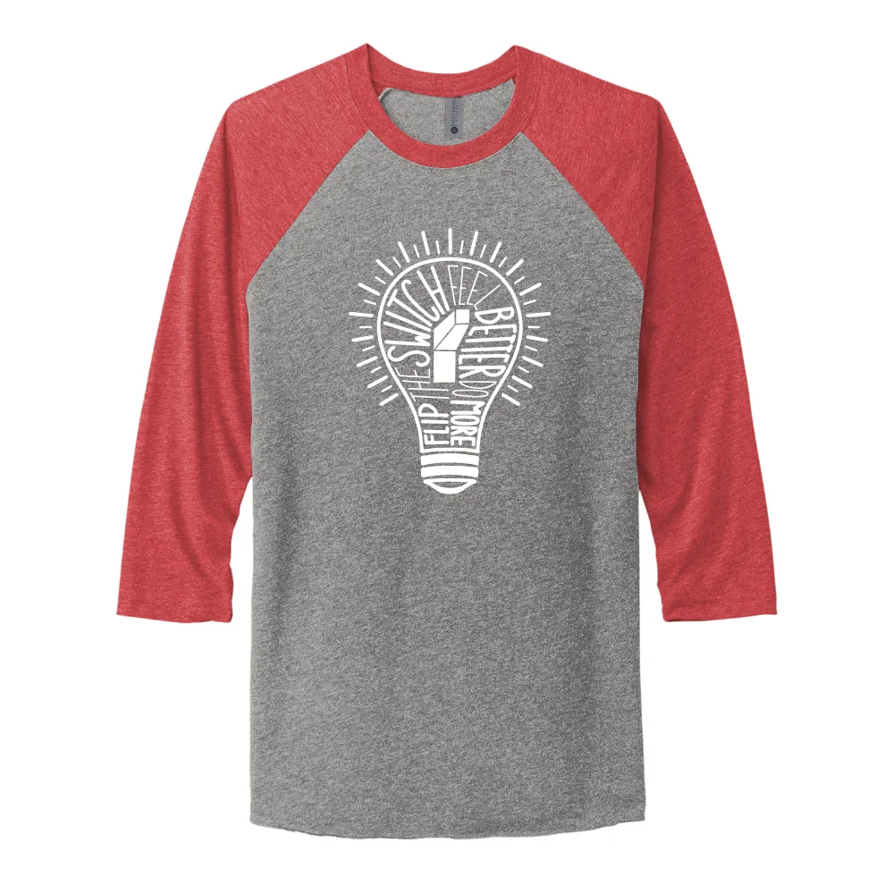 Unisex NL Tri-Blend 3/4 Sleeve Raglan Tee