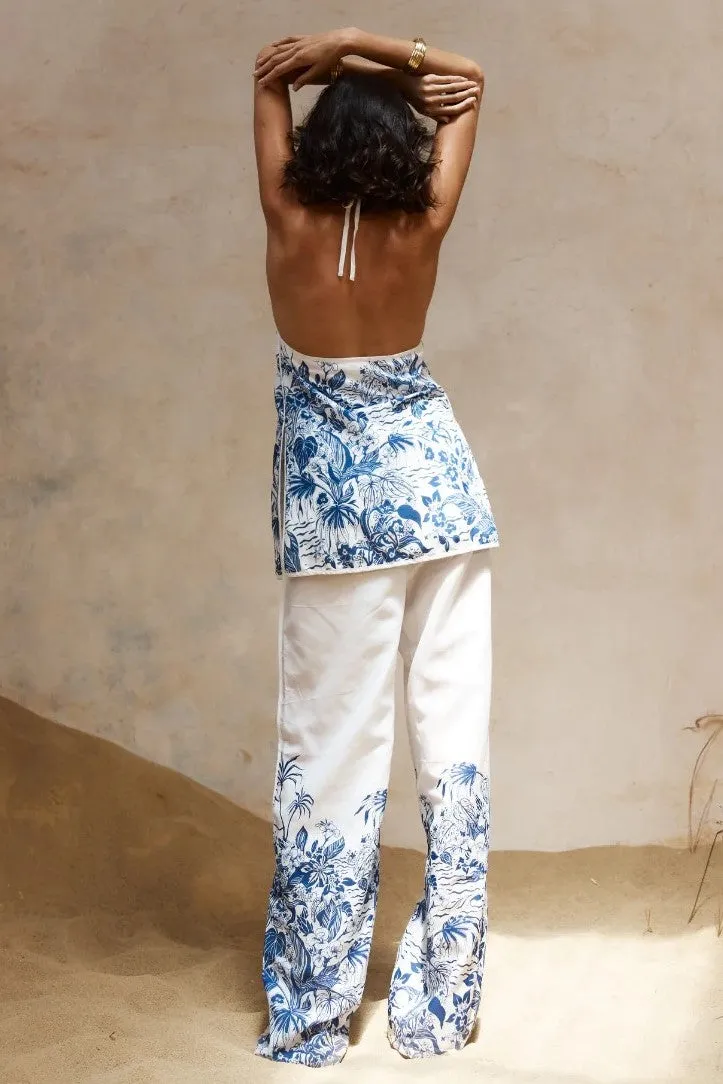 Valence Pant - Blue/White