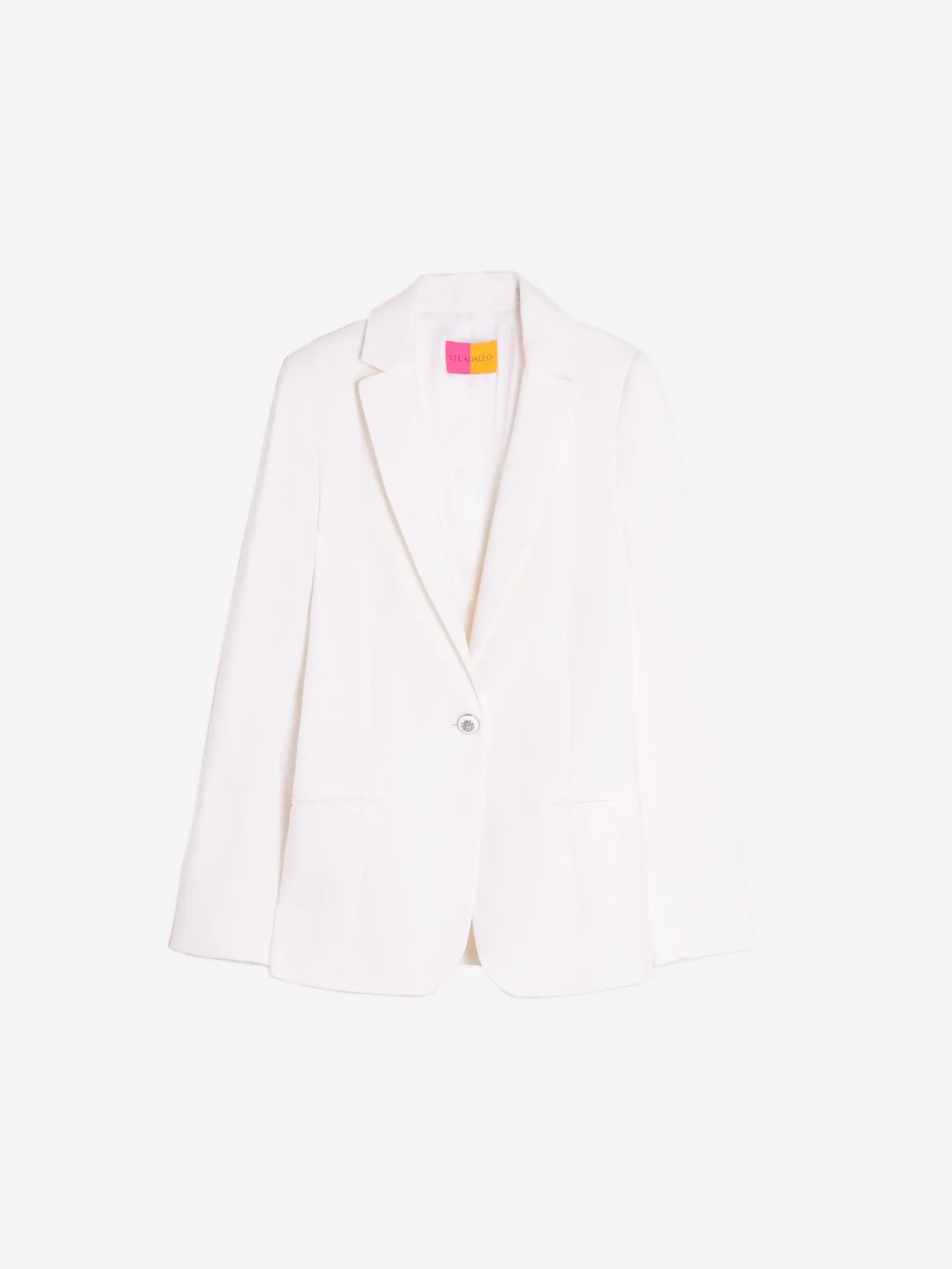 VILAGALLO JACKET HANNAH WHITE LINEN COTTON