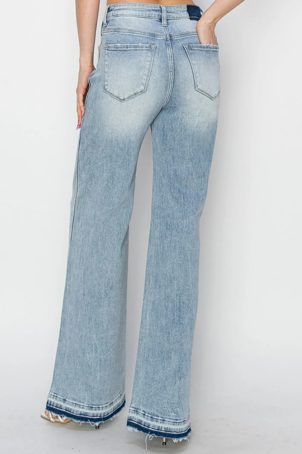 Washed High Rise Wide Leg Jeans (0 - 3X)