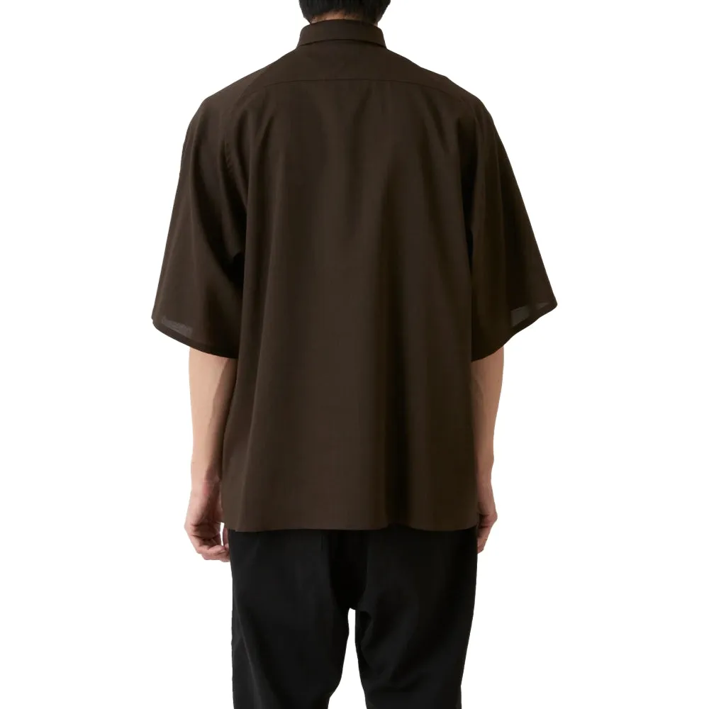 WHITE MOUNTAINEERING SOLOTEX WIDE SLEEVE SHIRT-BROWN