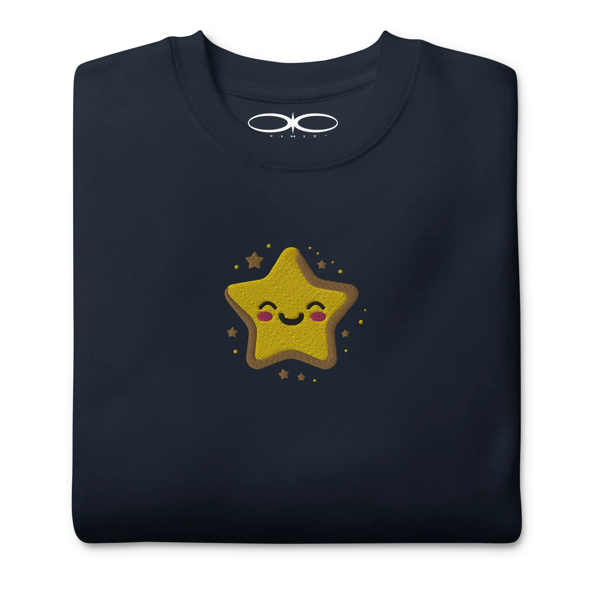 Women's Embroidered Smiling Star Graphic Sweatshirt