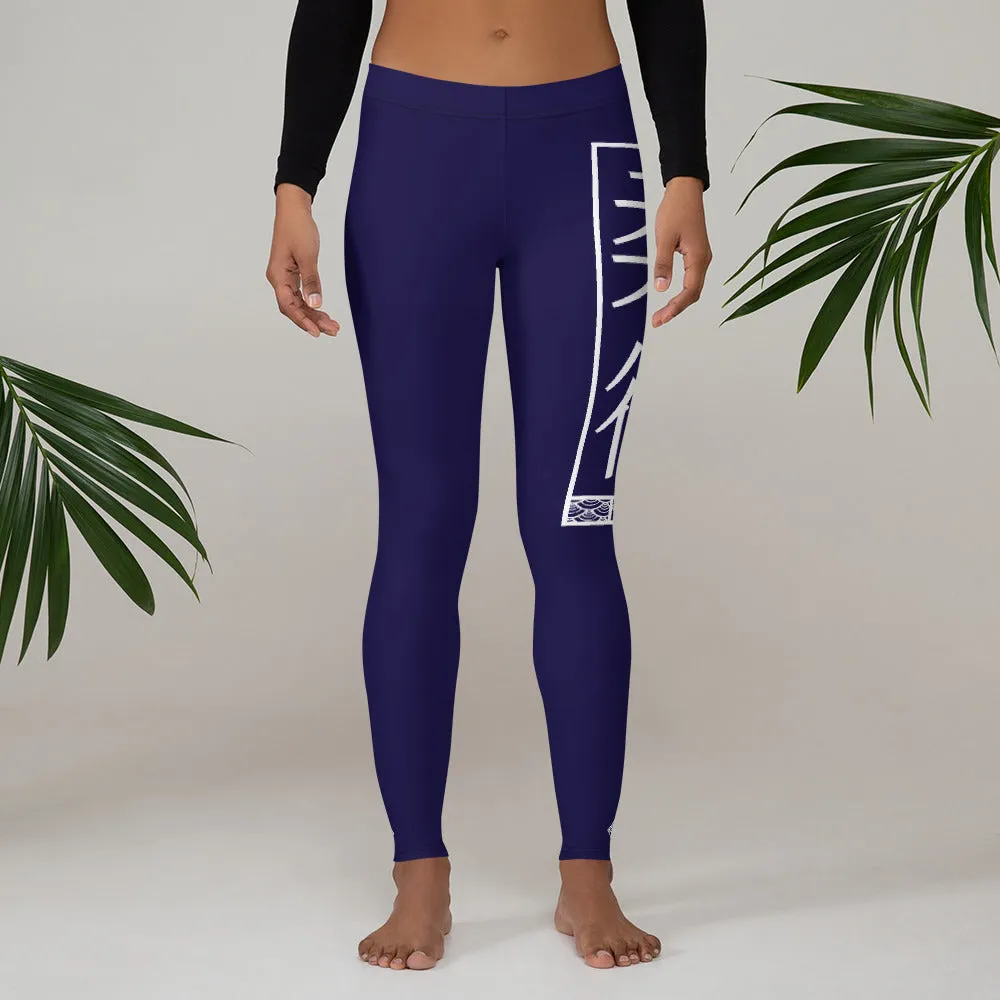 Women's Yoga Pants Workout Leggings For Jiu Jitsu 002 - Midnight Blue