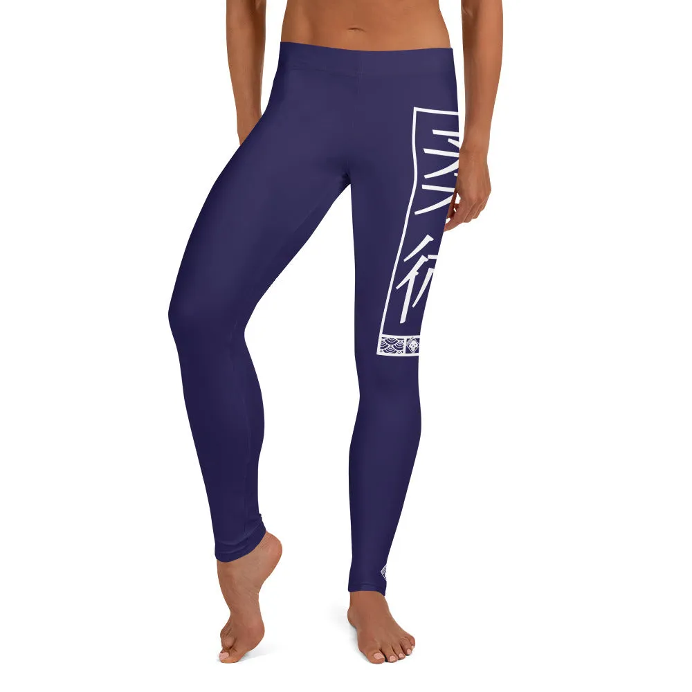 Women's Yoga Pants Workout Leggings For Jiu Jitsu 002 - Midnight Blue