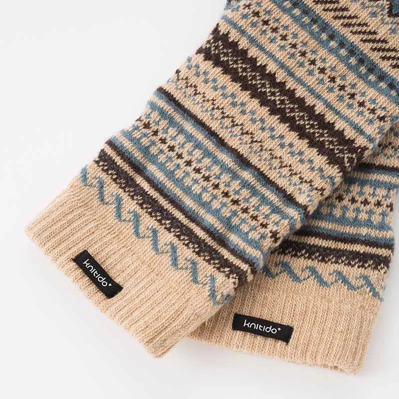 Wool Blend Fair Isle Leg Warmer