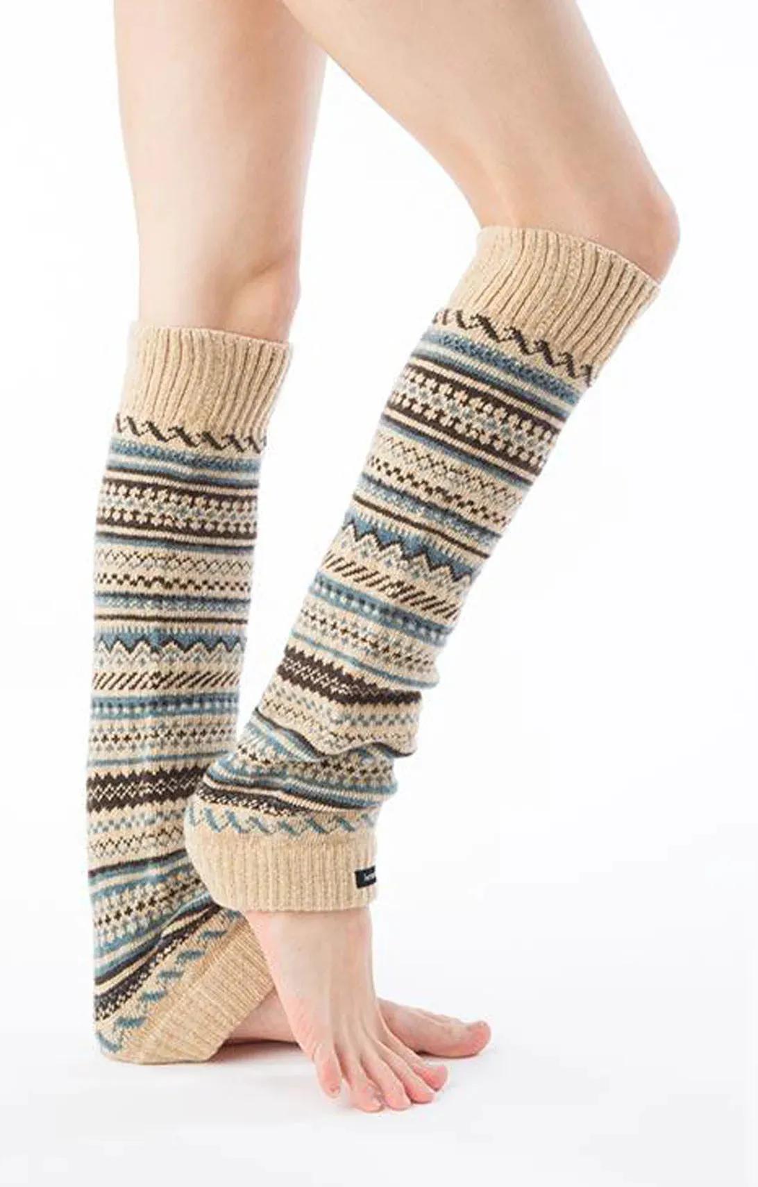 Wool Blend Fair Isle Leg Warmer