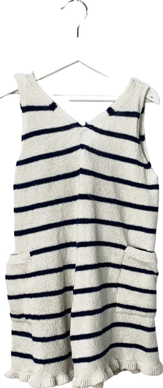 ZARA Cream Marine Striped Knit Jumpsuit 4 Years